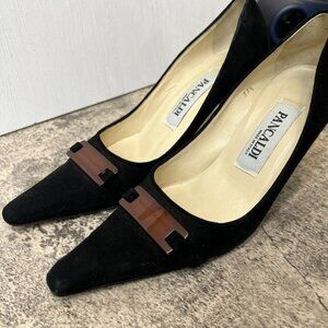 Pancaldi Pointed Toe Suede Kitten Heel  Pump Size 37.5 / 7.5